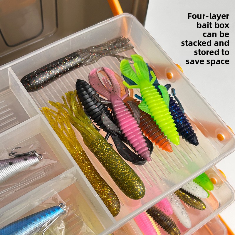 Caja de aparejos naranja con j - Fishing Lure Accessories reseña y precio