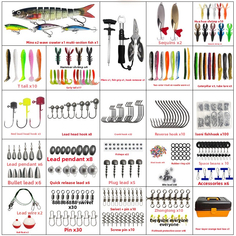Caja de aparejos naranja con j - Fishing Lure Accessories reseña y precio
