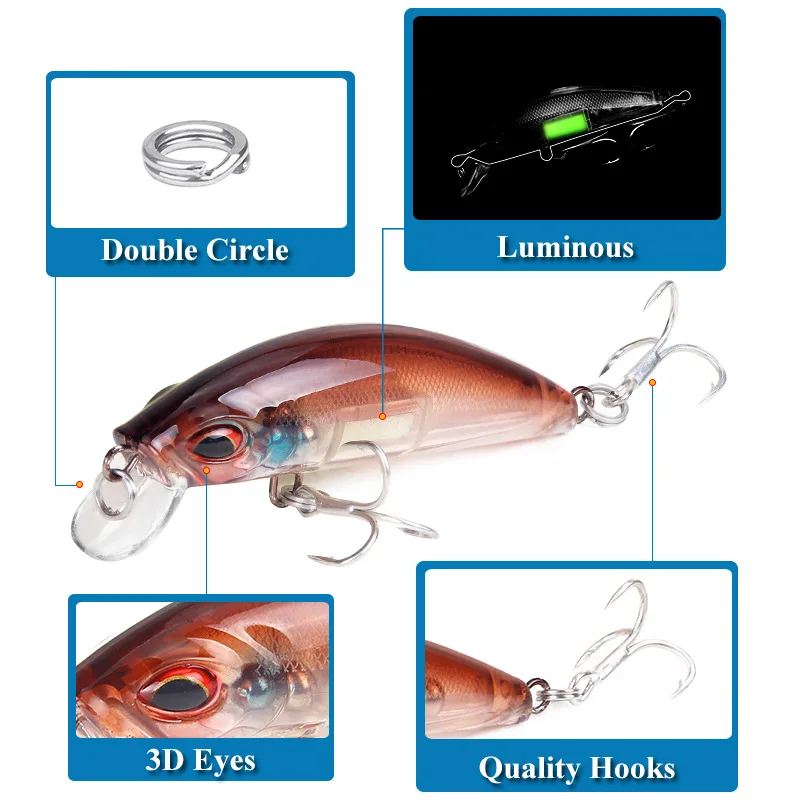 Señuelos de Pesca luminosos co - Fishing Lure Crankbait reseña y precio
